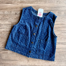 Load image into Gallery viewer, Denim Polkadot Sleeveless Top