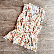 Load image into Gallery viewer, Floral Surplice Peplum Top