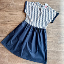 Load image into Gallery viewer, Navy Stripe Mini Dress