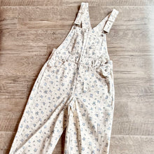 Load image into Gallery viewer, Floral Ecru Denim Overalls
