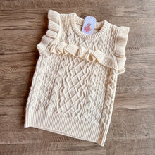 Load image into Gallery viewer, Ruffle Sleeve Cable Knit Top