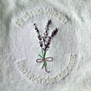 Embroidered Lavender Tee