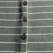 Load image into Gallery viewer, Green Stripe Knit Button Down Top