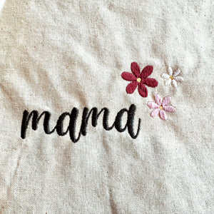 Embroidered Mama Tote Bag