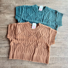Load image into Gallery viewer, Cable Knit Short Sleeve Sweater Top