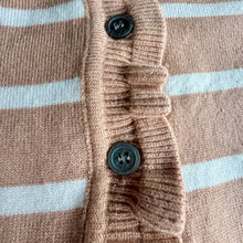 Load image into Gallery viewer, Short Sleeve Striped Cardigan Sweater Top