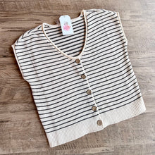Load image into Gallery viewer, Striped Button Down Cardigan