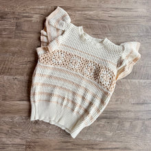 Load image into Gallery viewer, Ruffled Sleeve Crochet Top