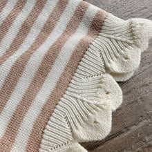 Load image into Gallery viewer, Striped Lightweight Scallop Edge Sweater Top