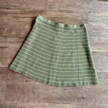 Load image into Gallery viewer, Green Stripe Knit Mini Skirt