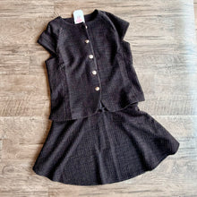 Load image into Gallery viewer, Tweed Flare Mini Skirt