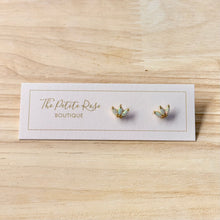 Load image into Gallery viewer, Tiny Opal Screw-back Stud Earrings 286