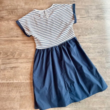 Load image into Gallery viewer, Navy Stripe Mini Dress