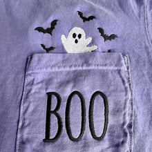 Load image into Gallery viewer, Embroidered Boo Pocket Tee