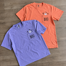 Load image into Gallery viewer, Embroidered Boo Pocket Tee
