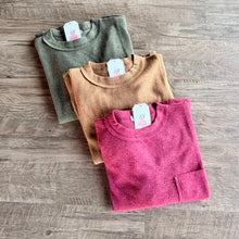 Load image into Gallery viewer, Ribbed Melange Hacci Top with Pocket