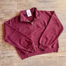 Load image into Gallery viewer, Quarter Zip Star Print Sweatshirt