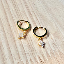 Load image into Gallery viewer, Four Leaf Clover Dangle Hoop Earrings 272