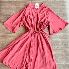 Load image into Gallery viewer, Plus Bell Sleeve Woven Mini Dress