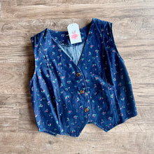 Load image into Gallery viewer, Dark Denim Ditsy Vest