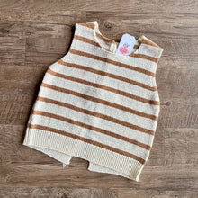 Load image into Gallery viewer, Khaki Stripe Sleeveless Knit Top
