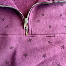 Load image into Gallery viewer, Quarter Zip Star Print Sweatshirt