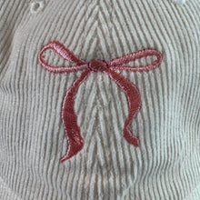 Load image into Gallery viewer, Embroidered Corduroy Bow Cap