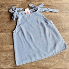 Load image into Gallery viewer, Blue Stripe Sleeveless Tie Top