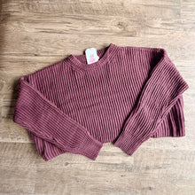 Load image into Gallery viewer, Cocoa Oversized Cropped Sweater