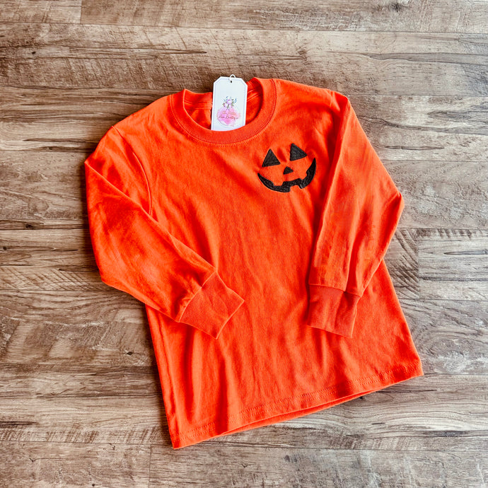 Embroidered Youth Jack-O-Lantern Tee