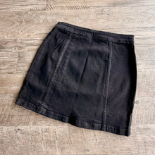 Load image into Gallery viewer, Denim Mini Skirt with Side Buttons
