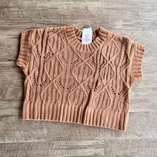 Load image into Gallery viewer, Cable Knit Short Sleeve Sweater Top