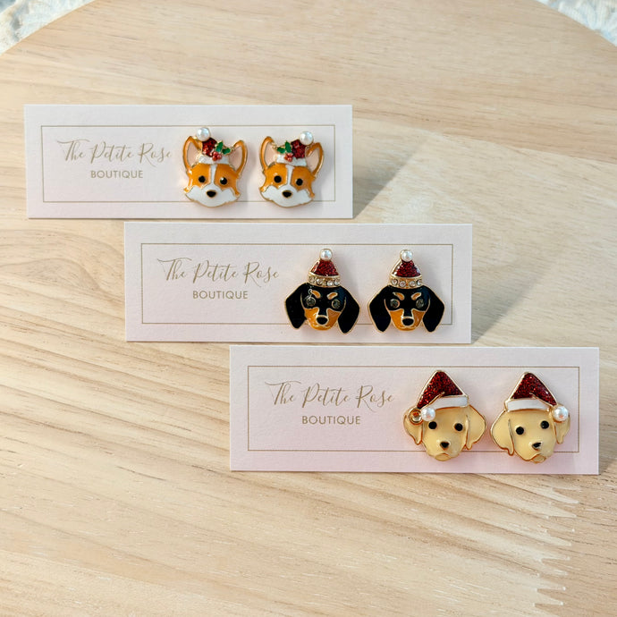 Christmas Dog Earrings 252