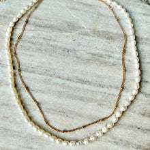 Load image into Gallery viewer, 18k Gold Non-Tarnish Freshwater Pearl Necklaces - 287