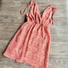 Load image into Gallery viewer, Rust Surplice Sleeveless Mini Dress