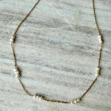 Load image into Gallery viewer, 18k Gold Non-Tarnish Freshwater Pearl Necklaces - 287