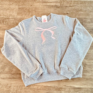 Embroidered Bow Sweatshirt