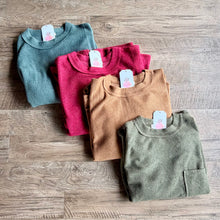 Load image into Gallery viewer, Ribbed Melange Hacci Top with Pocket