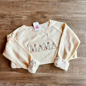 Embroidered MAMA Crewneck Sweatshirt