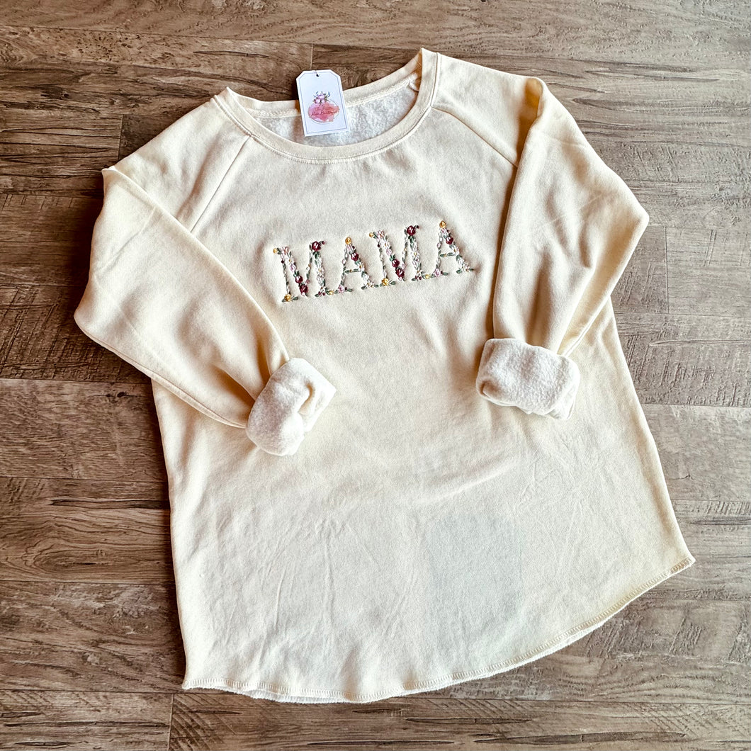 Embroidered MAMA Crewneck Sweatshirt