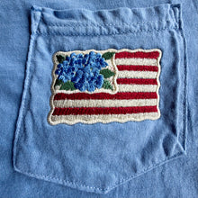 Load image into Gallery viewer, Embroidered Hydrangea Flag Tee