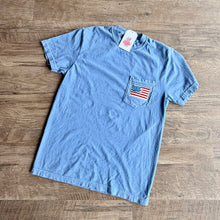 Load image into Gallery viewer, Embroidered Hydrangea Flag Tee