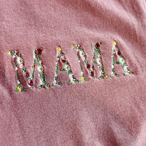 Embroidered MAMA Short Sleeve Tee